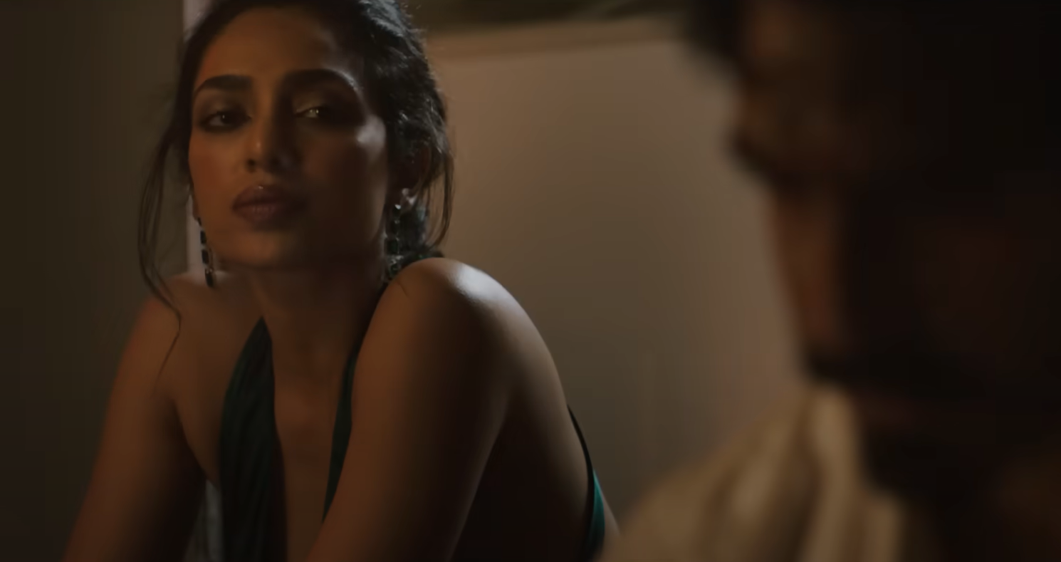 A snippet of Sobhita Dhulipala from Monkey Man trailer